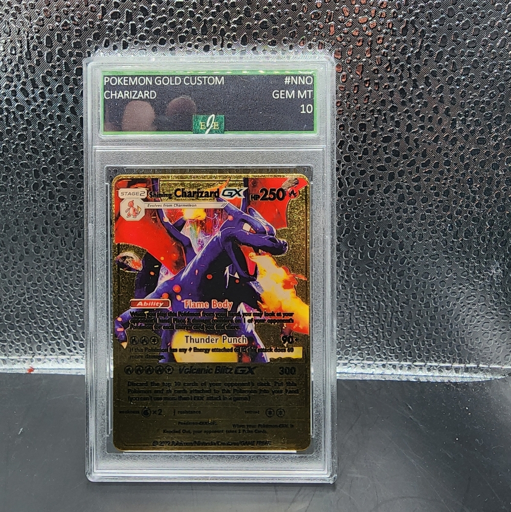 Pokemon Shining Charizard GX GOLD DISPLAY Card MINT CONDITION